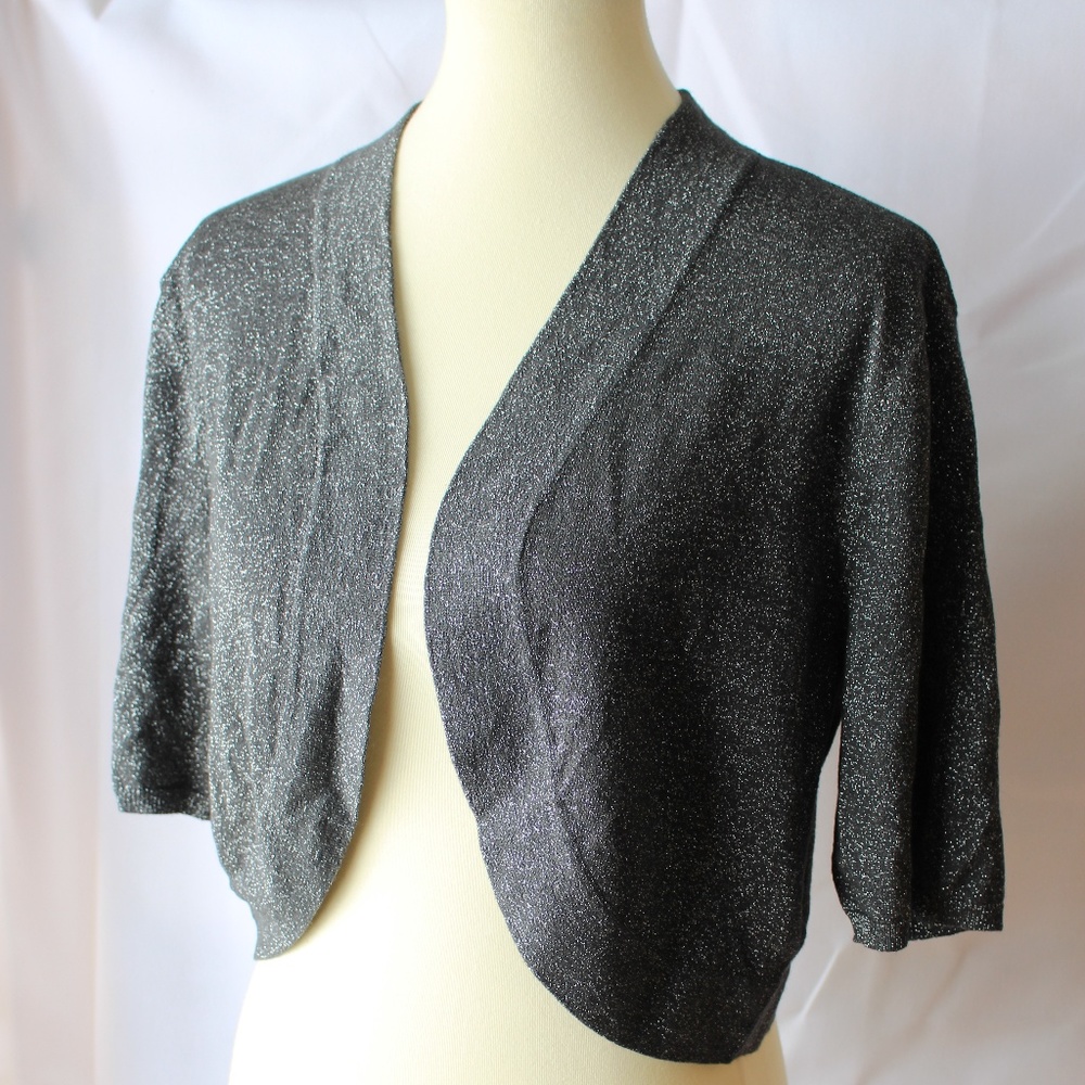 NWT Worthington Gray Sparkle Shrug Sweater